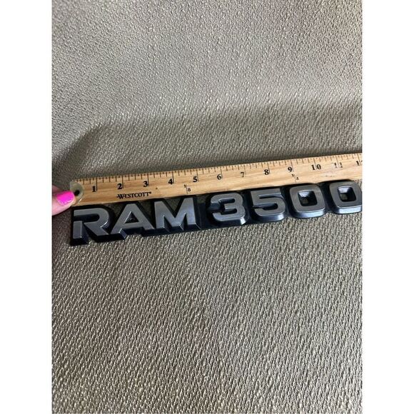Dodge Ram 3500 RH Emblem 85501-C Chrome Used Condition genuine part ￼ - Picture 8 of 9
